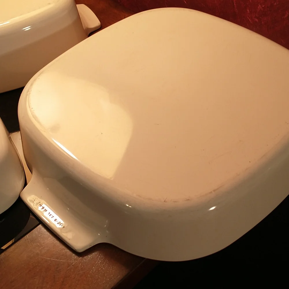 Rare Vintage - Corning Ware - No Pattern - 3pc Set w/Lid - A10 - Picture 4 of 9